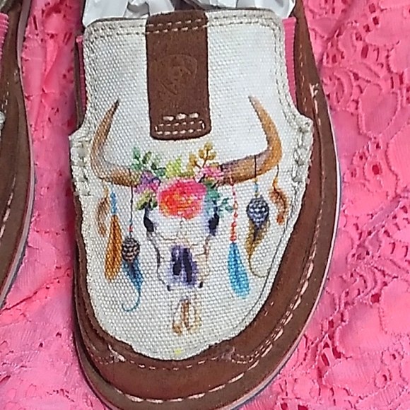 Women's Ariat Cruisers cow skull leather shoes size 7 - Picture 7 of 9